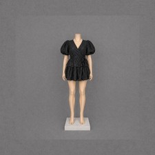 Robe femme noire cache-cœur