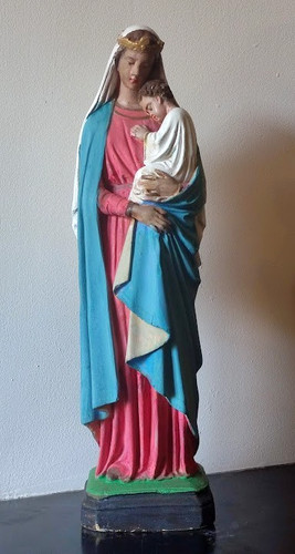 Statue vierge marie enfant - marie,