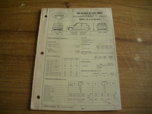 Fiche technique triple renault - fiche,