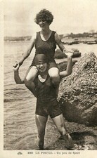 Carte LE PORTEL Un peu de sport Femmes Lesbiennes ? Tenue de bain