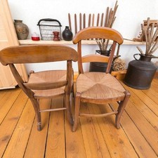 lot de 6 chaises pailles en bois type chaise bistrot