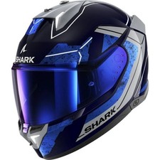 Casque Intégral Moto SHARK SKWAL I3 RHAD Bleu Chrome Argent HE0820EBUSM S M XL