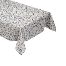 Nappe en Toile Cirée Marqué Bleu Roses Fleurs Enlacent K214D Carré Rond Oval