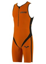 ARENA - ZIPPED TRISUIT TRI POLY CARBON - 1A93635 - ORANGE, BLACK