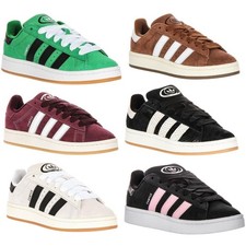 Adidas Campus 00S W En Daim Cuir Femme Baskets Noir Blanc UK 3 - 8