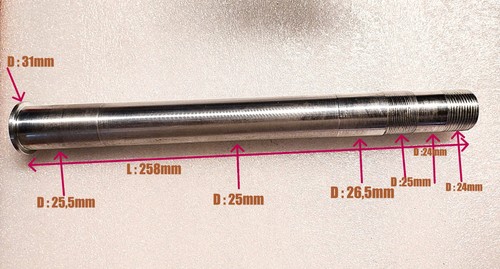 Colonne fourche 258mm bud - colonne,