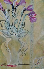 tableau, amaryllis, fleur