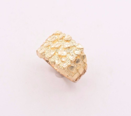 Mens large nugget square ring - mens,