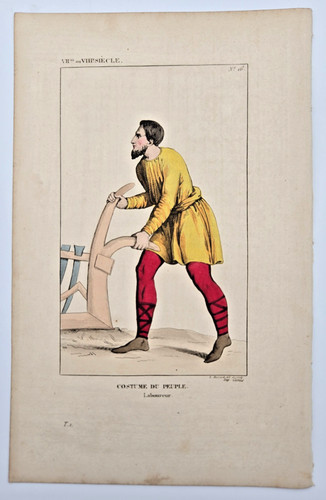 Gravure originale aquarellée