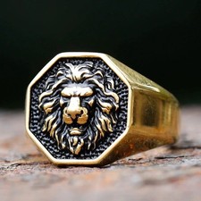 Mens Gold Plated Stainless