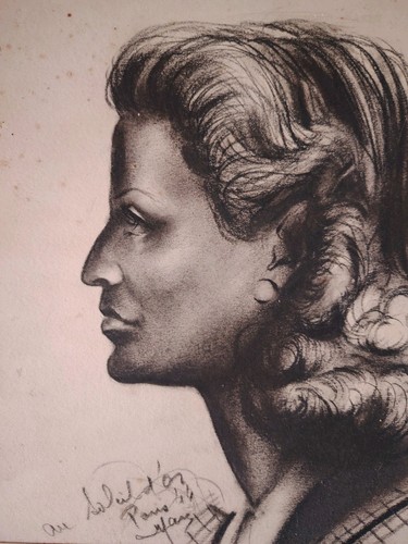 Joli dessin fusain visage de - joli,
