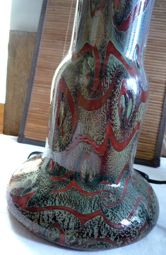 Pied lampe vintage verre - pied,