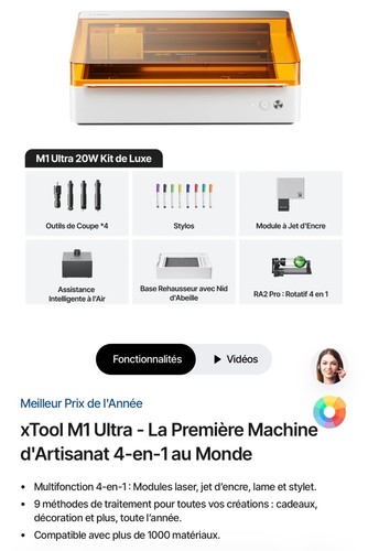 Machine gravures laser xtool - gravures,