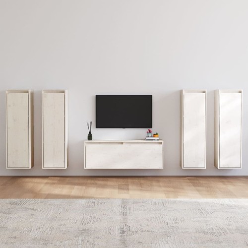 Meubles pcs blanc bois - 5,