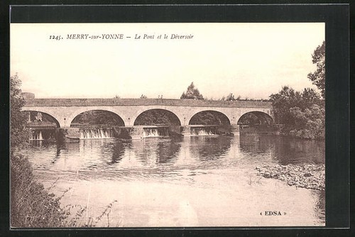 Cpa merry sur yonne - cpa, pont