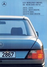 Catalogue Brochure Mercedes 200D / 250D / 300D W124 01/1988 France
