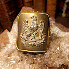 CUIVRERIE MILITAIRE PLAQUE DE CEINTURON OFFICIER INFANTERIE  1830