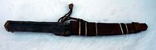 Antique Hand Forged African Niger Dagger Knife Kano Leather Sheath