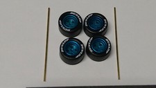 Set de jantes Dunlop bleu 4 branches pneu gomme pour Custom (ET)