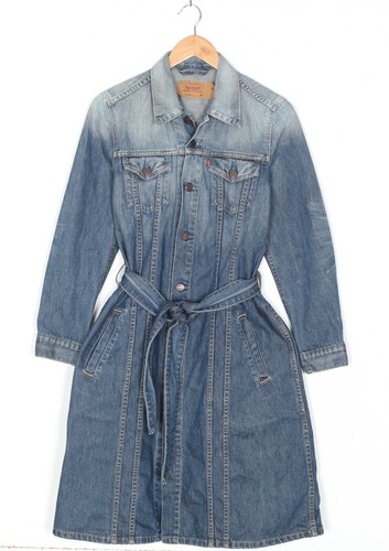 Veste longue jean - longue, en