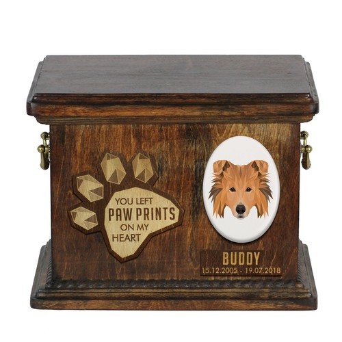 Collie poil long urne - collie, en