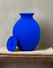 Jarre bleu majorelle, Maroc, déco, vase, vintage, color, pop,