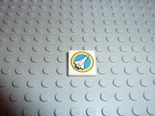 LEGO Tile 2x2 with Space Port Logo Space Shuttle / 3068bpx27 Set 6455/6461/6456