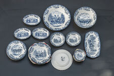 SERVICE VAISSELLE ancien, Johnson Bros, 26 pièces, Coaching Scenes, chevaux