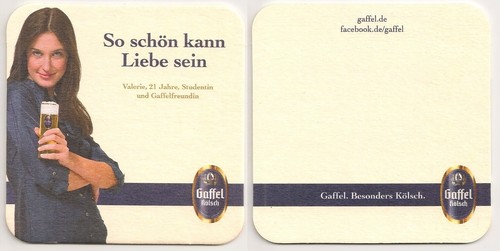 Gaffel kölsch beer mat so - gaffel,