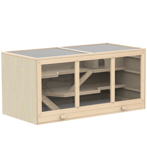 Tier wooden hamster - wooden, cage