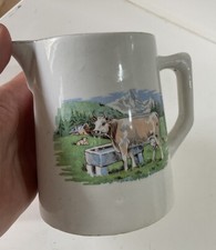 PICHET POT A LAIT CREME VERSEUSE DÉCOR VACHE DECO COLLECTION CHALET MONTAGNE