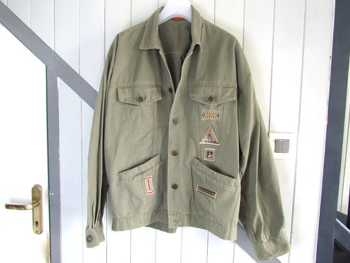 Veste oversize toile kaki 40 - oversize,