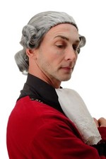 Perruque de Qualité Homme Théâtre Baroque Lord Noble Gris Foncé