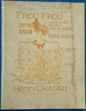 HENRI CHATAU DÉDICACE MARINE ORÉNOQUE PARTITION CHANT PIANO FROU FROU BOUTILLIÉ