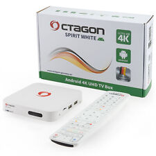 Octagon Spirit White 4K UHD HDR10 + Smart Android TV Ott IP Média Streaming Box