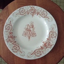 Ancienne Assiette Modèle Surcouf KG LUNÉVILLE Terre De Fer 23 Cm