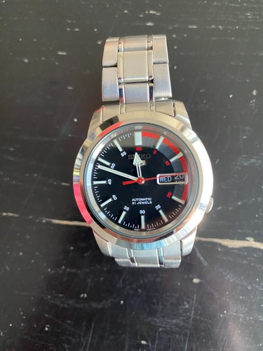 Seiko auto 38mm acier noire - 5,