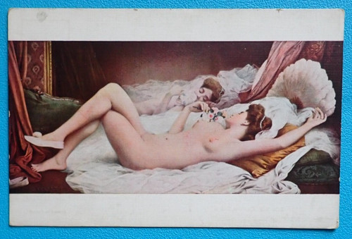 Cpa 1900 tableau femme - 1900,