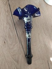 Cornet vase tulipier soliflore verre centre de table émaux tulipe