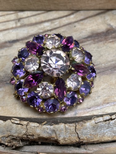 Ancienne broche femme strass - broche,