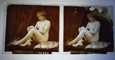- ÉROTISME NU ARTISTIQUE FEMME NUE PLAQUE VERRE STEREOSCOPIQUE 13X6 VS 1900 N°19