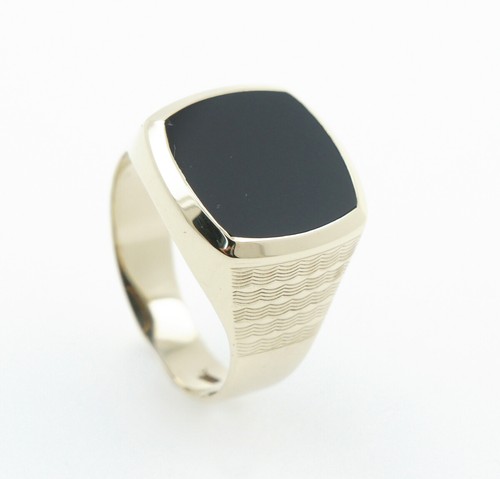 Bague chevalière homme onyx - bague,
