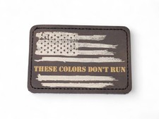 Patch militaire drapeau USA : us flag These colors don't run en cuir PU & dos ad