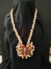 Collier Tahiti 1969 Coquillages 65 Cm Avec Rosace (2)