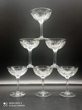 6 coupes à Champagne en Cristal de BACCARAT modèle Molière , 12,5 cm .