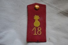 PATTE D'EPAULE ALLEMANDE ARTILLERIE CAMPAGNE n°18-GERMAN SHOULDER BOARDS FAR 18