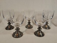 5 Verres à Vin étain du manoir en cristal de Sèvres de 1990+ 2 Ébréché Réparable