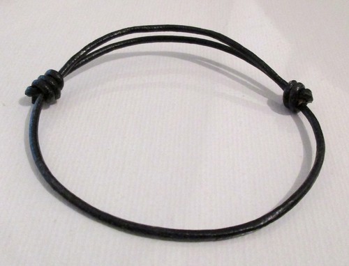 Bracelet amitié cuir noir - d'amitié,