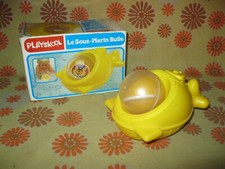 Vintage 1984 Ancien JOUET PLAYSKOOL LE SOUS-MARIN BULLE Bath Bubble Sub Jeu Bain