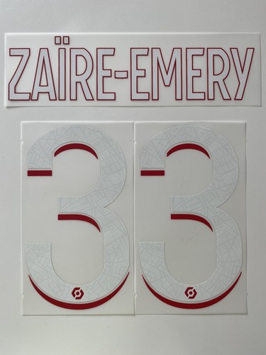 Flocage psg officiel zaïre - ,